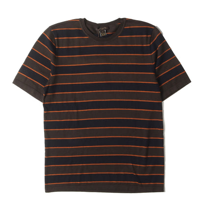 カシミヤ/コットン ボーダー ニット Tシャツ