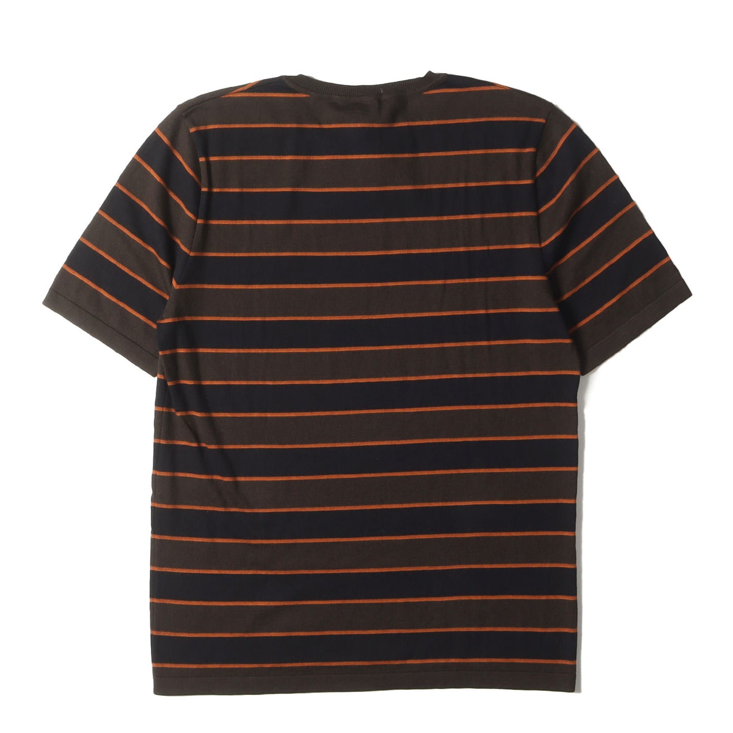 カシミヤ/コットン ボーダー ニット Tシャツ