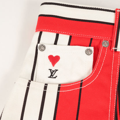 21SS マルチ ストライプ デニムパンツ