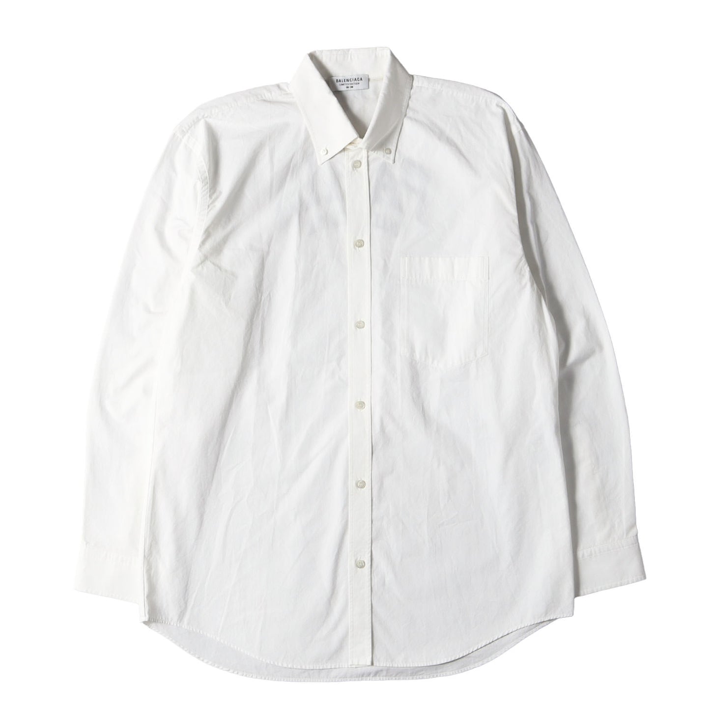 21SS PARISロゴパッチ オーバーサイズ コットン BDシャツ