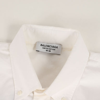 21SS PARISロゴパッチ オーバーサイズ コットン BDシャツ