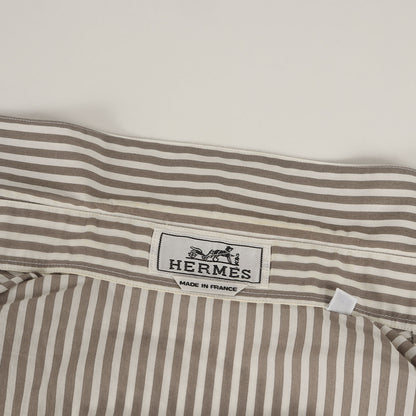 セリエボタン ストライプ フラワー コットン シャツ