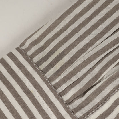 セリエボタン ストライプ フラワー コットン シャツ