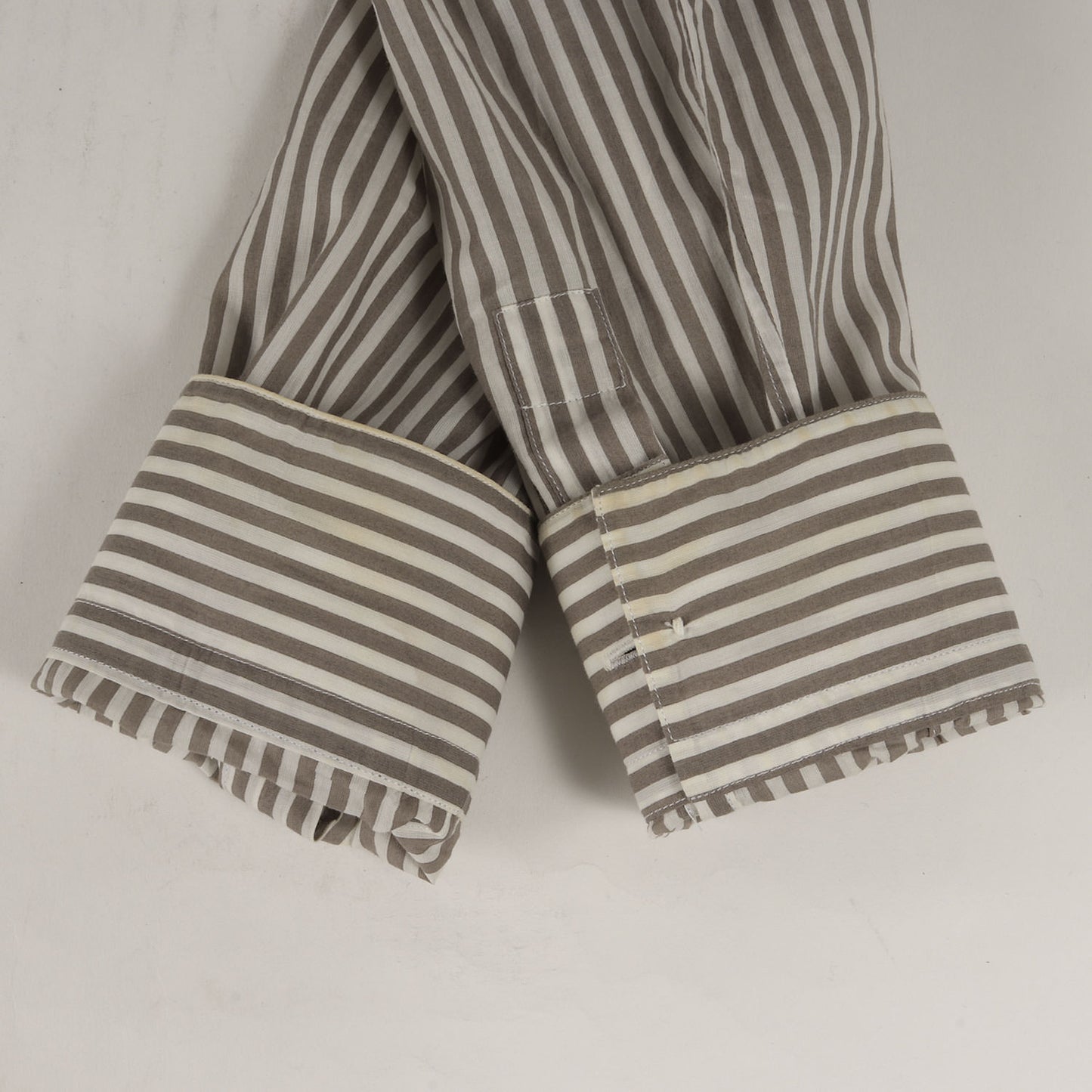 セリエボタン ストライプ フラワー コットン シャツ