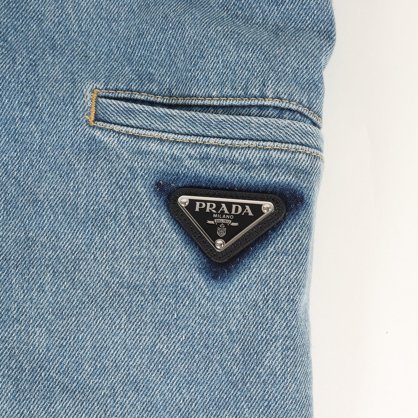 トライアングルロゴ デニム ハーフパンツ / ショートパンツ