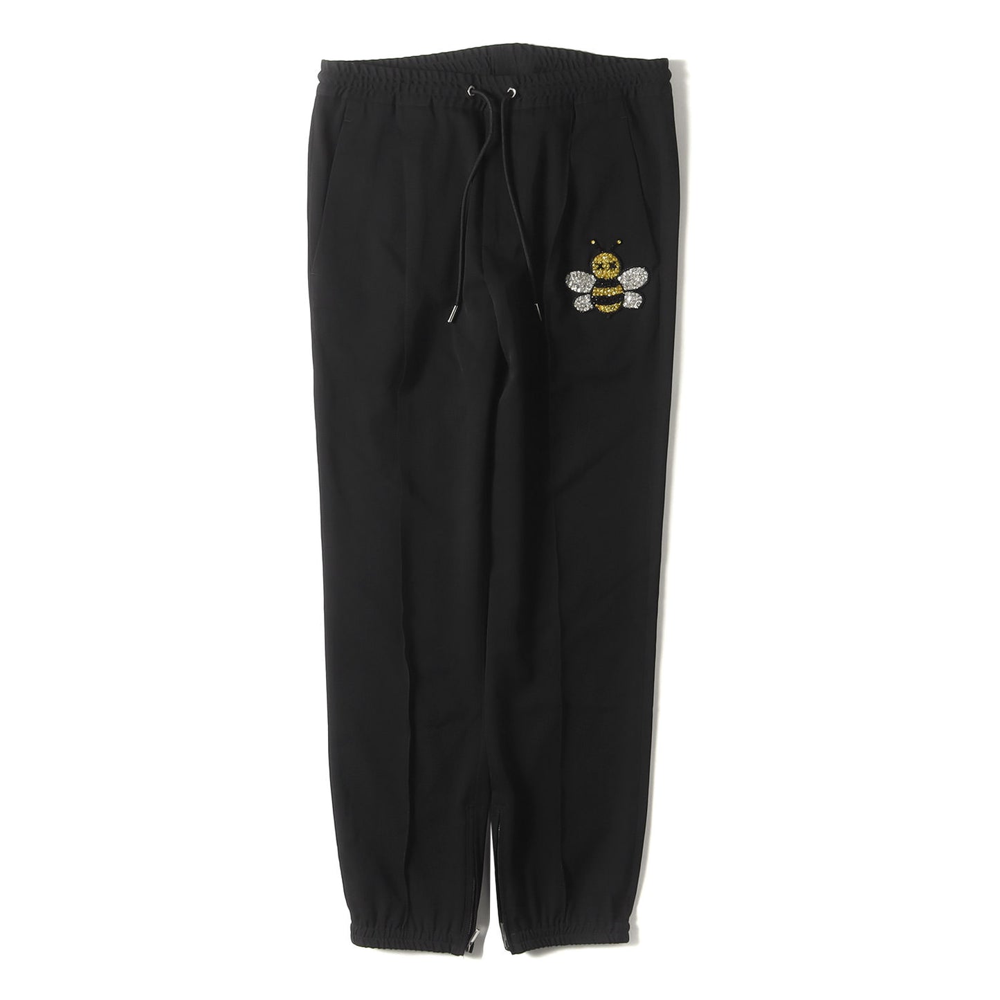 19SS KAWS BEE 装飾 ビジュー ウール イージーパンツ (923C127A4422)