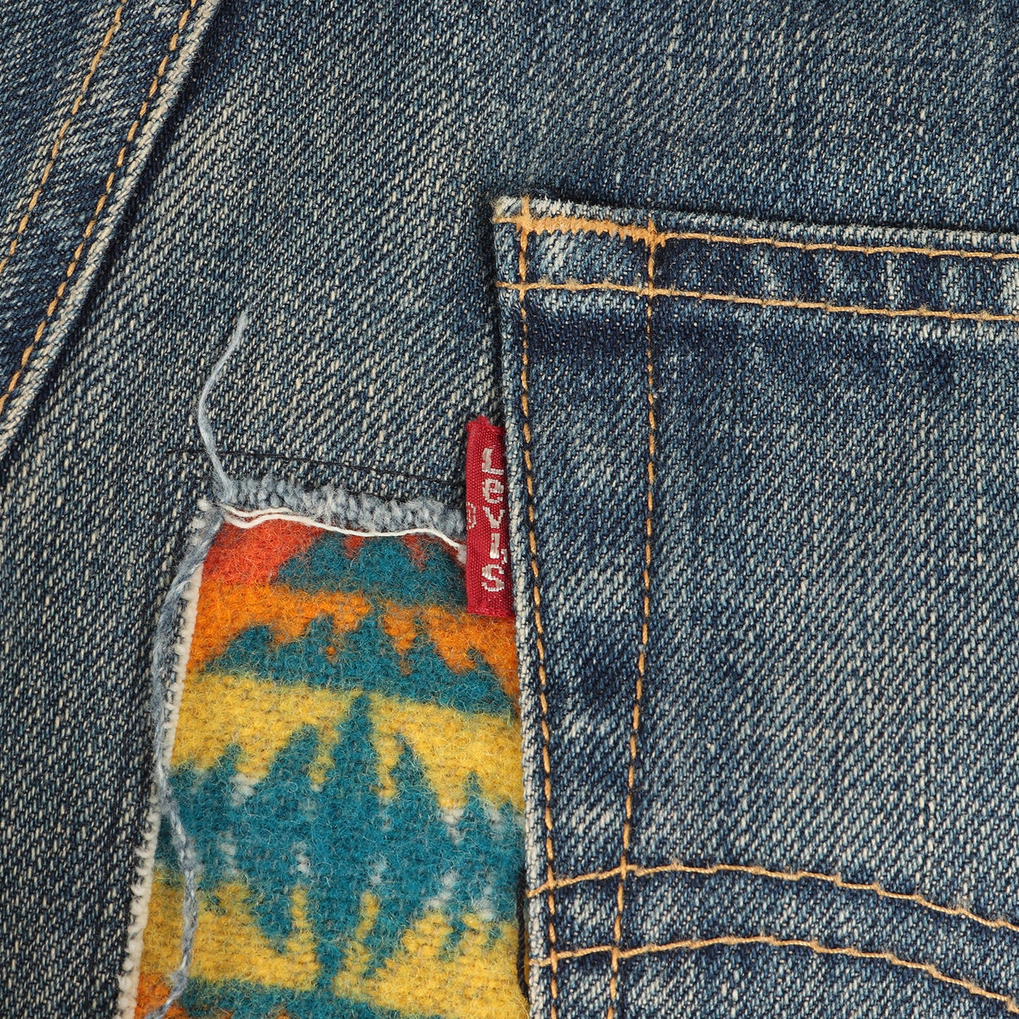 22AW × Levis ×PENDLETON  再構築 デニムパンツ パッチワーク