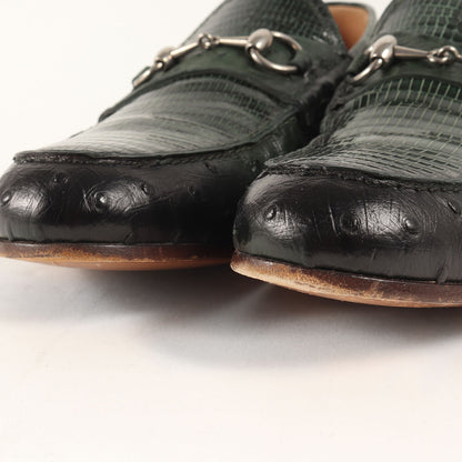 リザード×オーストリッチ ホースビット ローファー (295652)