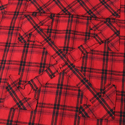アローパッチ オーバーサイズ チェック フランネル シャツ (ARROW PATCHED FLANNNEL CHECK OVERSIZED SHIRT)