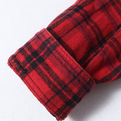 アローパッチ オーバーサイズ チェック フランネル シャツ (ARROW PATCHED FLANNNEL CHECK OVERSIZED SHIRT)