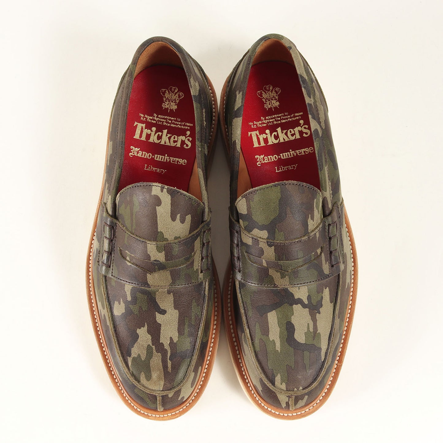 ×nano universe カモフラージュ コインローファー