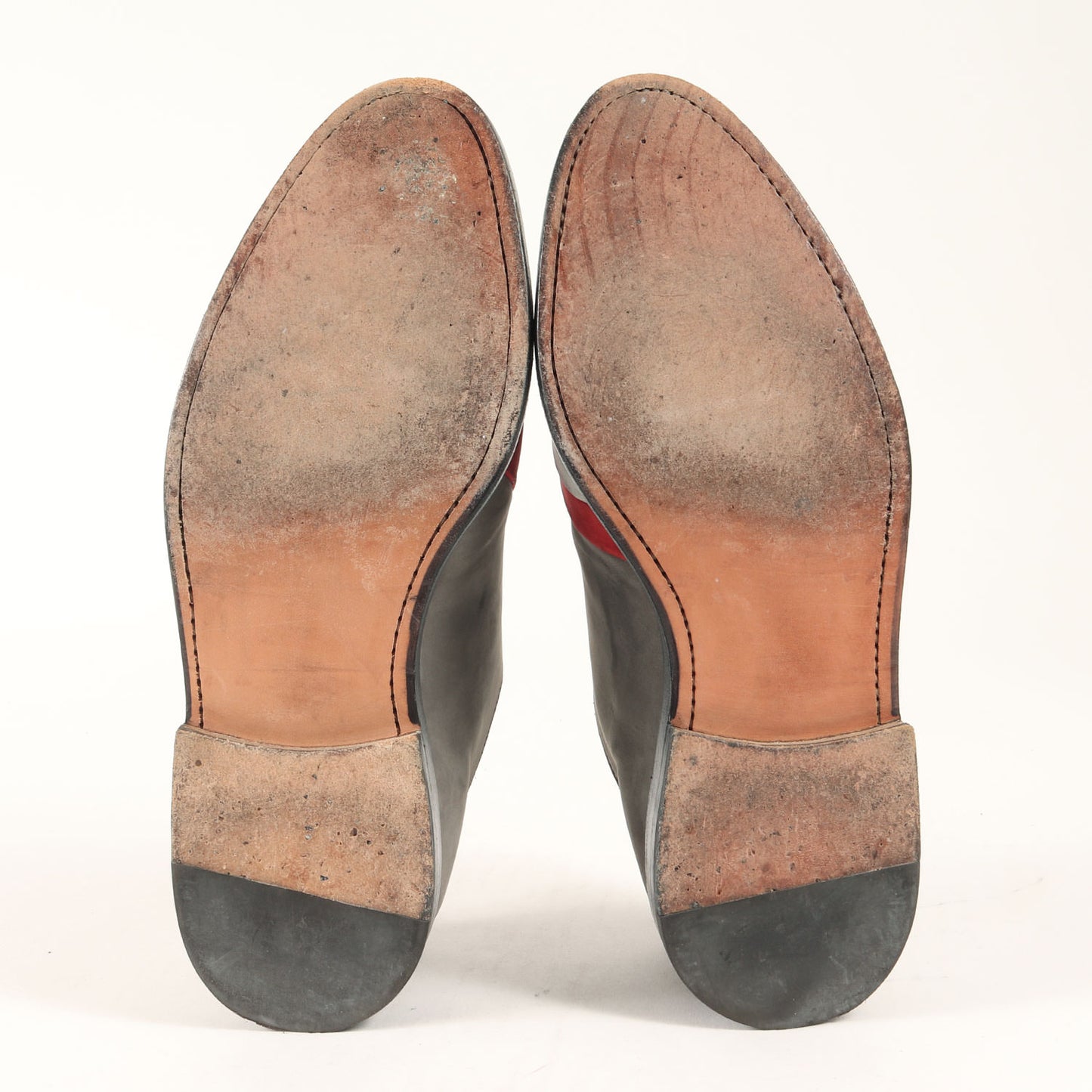 トリコロールライン ヌバックレザー ドレスシューズ