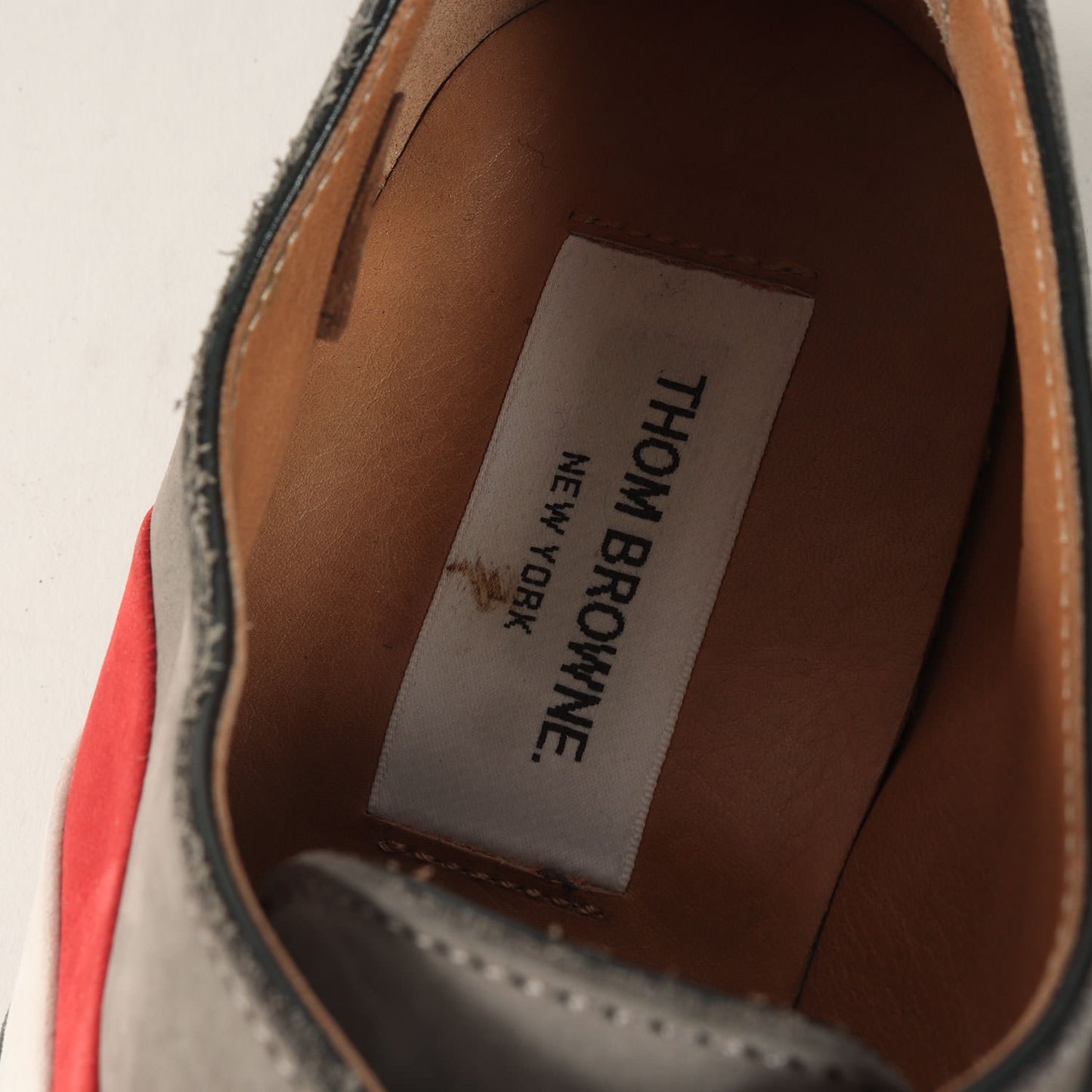 トリコロールライン ヌバックレザー ドレスシューズ