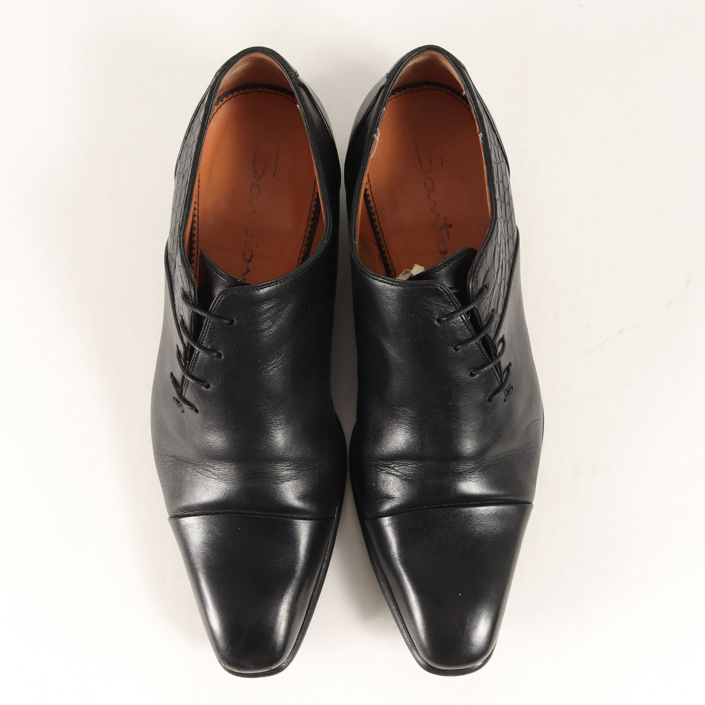 クロコ ホールカット レザー シューズ