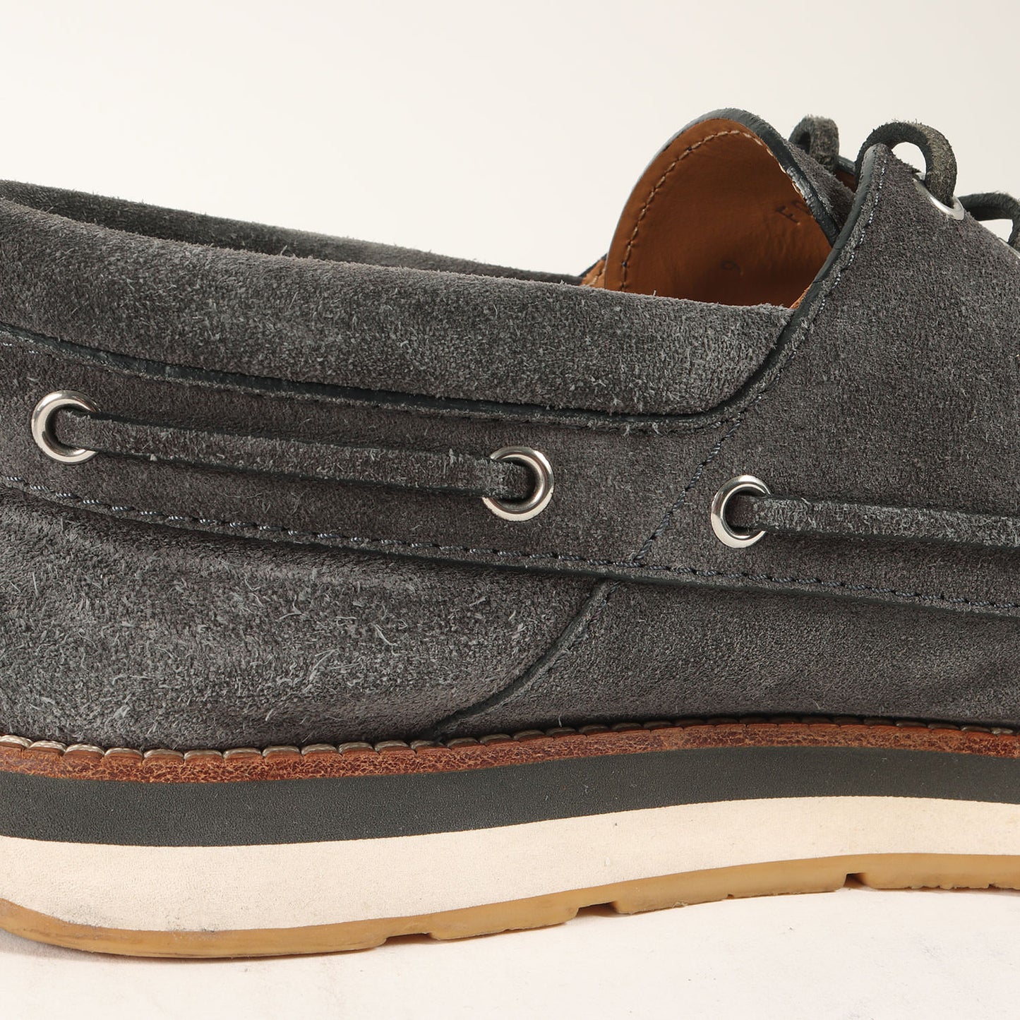 スエードレザー デッキシューズ　