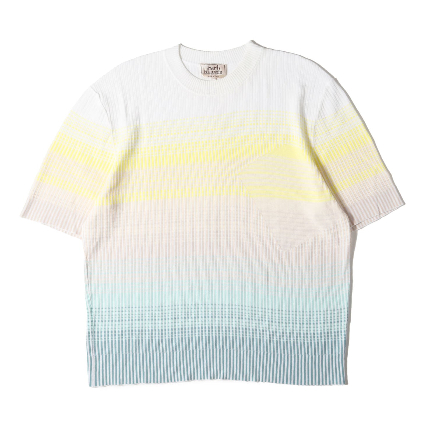 23SS マルチカラー 半袖 ニット Tシャツ / プルオーバー