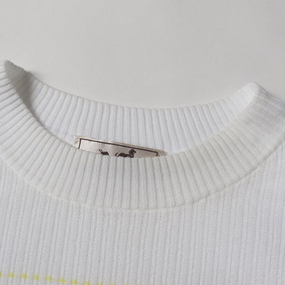 23SS マルチカラー 半袖 ニット Tシャツ / プルオーバー