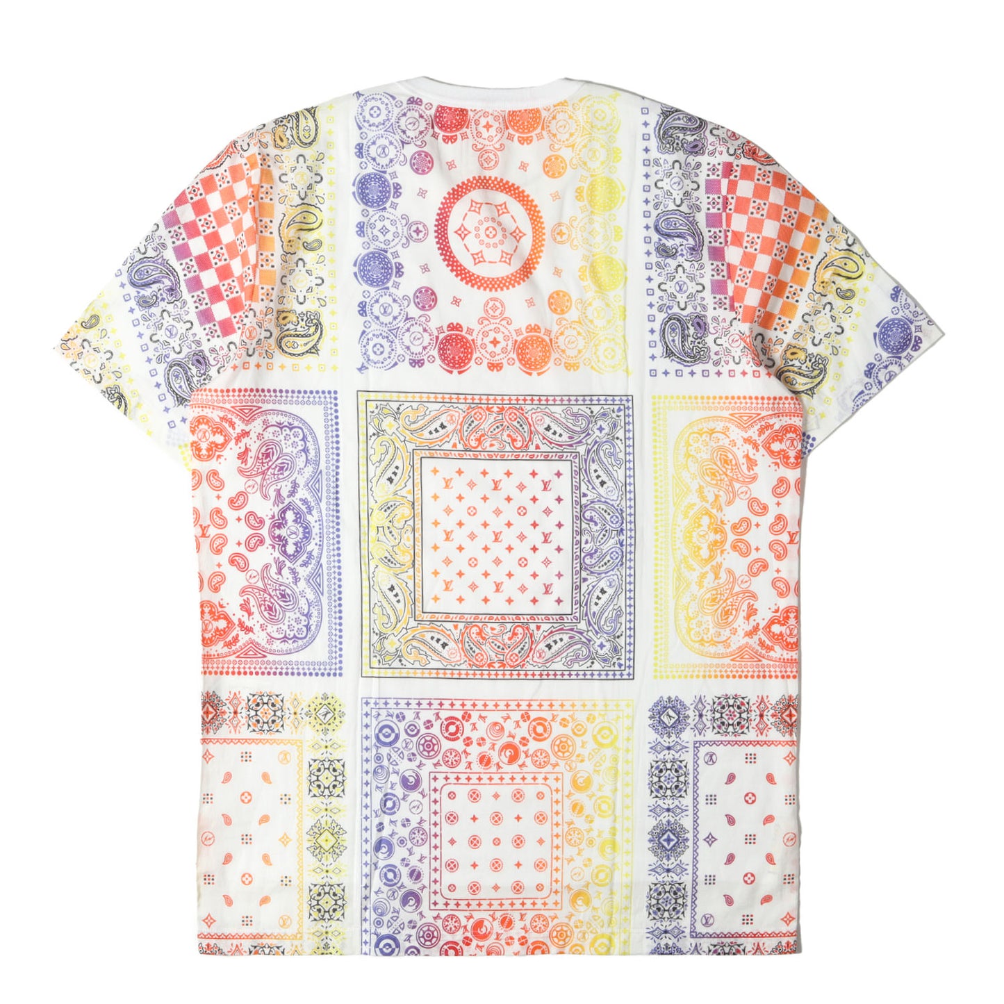17AW ×fragment design ペイズリーバンダナ 切替え Tシャツ (RM172M JC8 HDY28W)