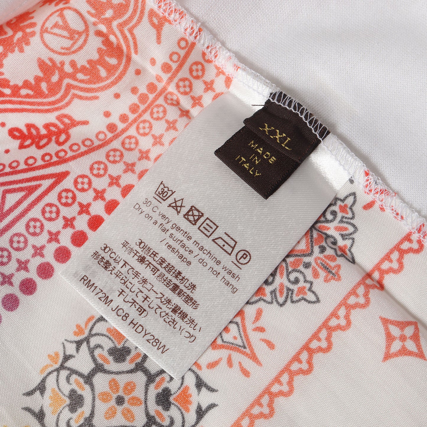17AW ×fragment design ペイズリーバンダナ 切替え Tシャツ (RM172M JC8 HDY28W)