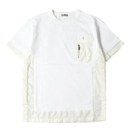 21AW ×Sacai コラボロゴワッペン 再構築 レイヤード Tシャツ(213J669A0554)
