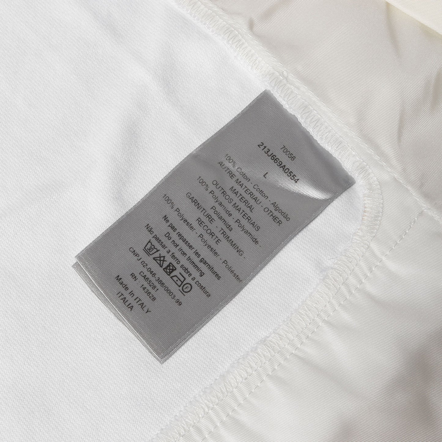 21AW ×Sacai コラボロゴワッペン 再構築 レイヤード Tシャツ(213J669A0554)