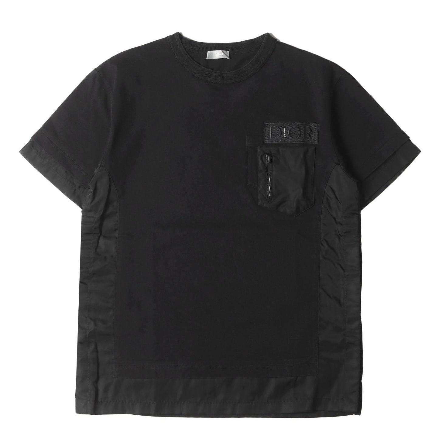 21AW ×Sacai コラボロゴワッペン 再構築 レイヤード Tシャツ(213J669A0554)