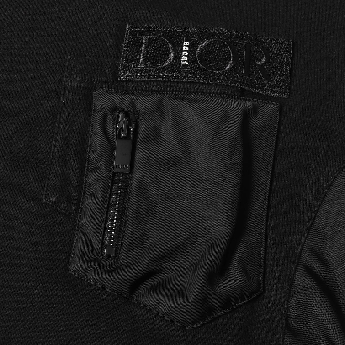 21AW ×Sacai コラボロゴワッペン 再構築 レイヤード Tシャツ(213J669A0554)