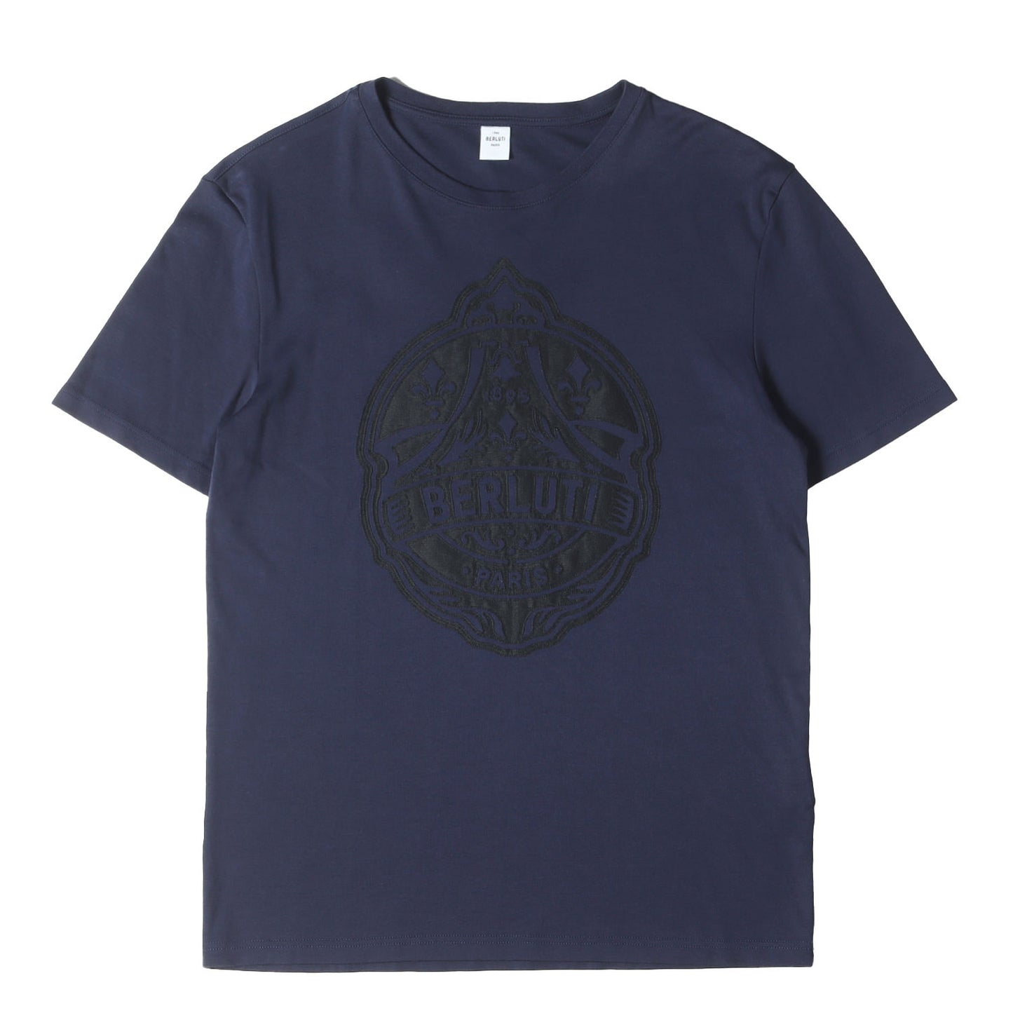 ロゴエンブレム刺繍 クルーネック Tシャツ