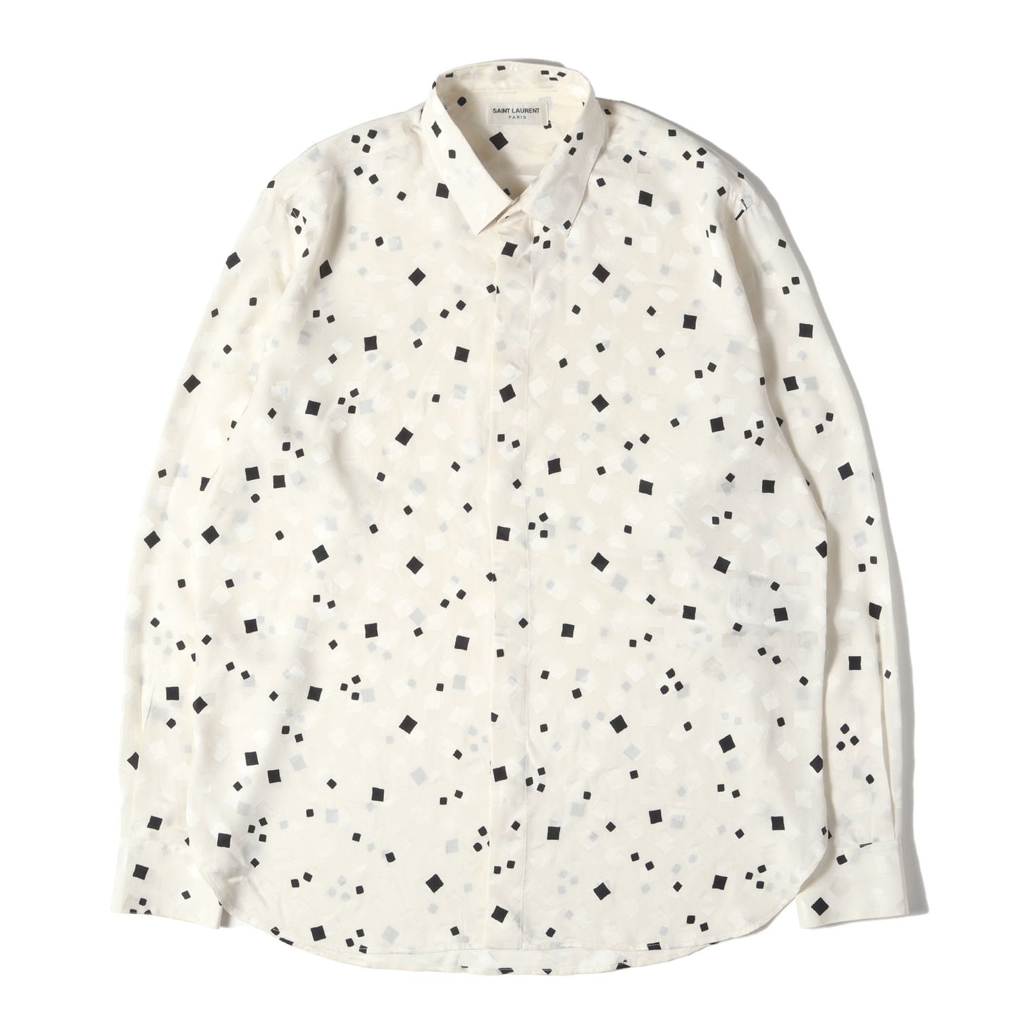 19SS スクエアパターン ロゴ シルクシャツ (564172)