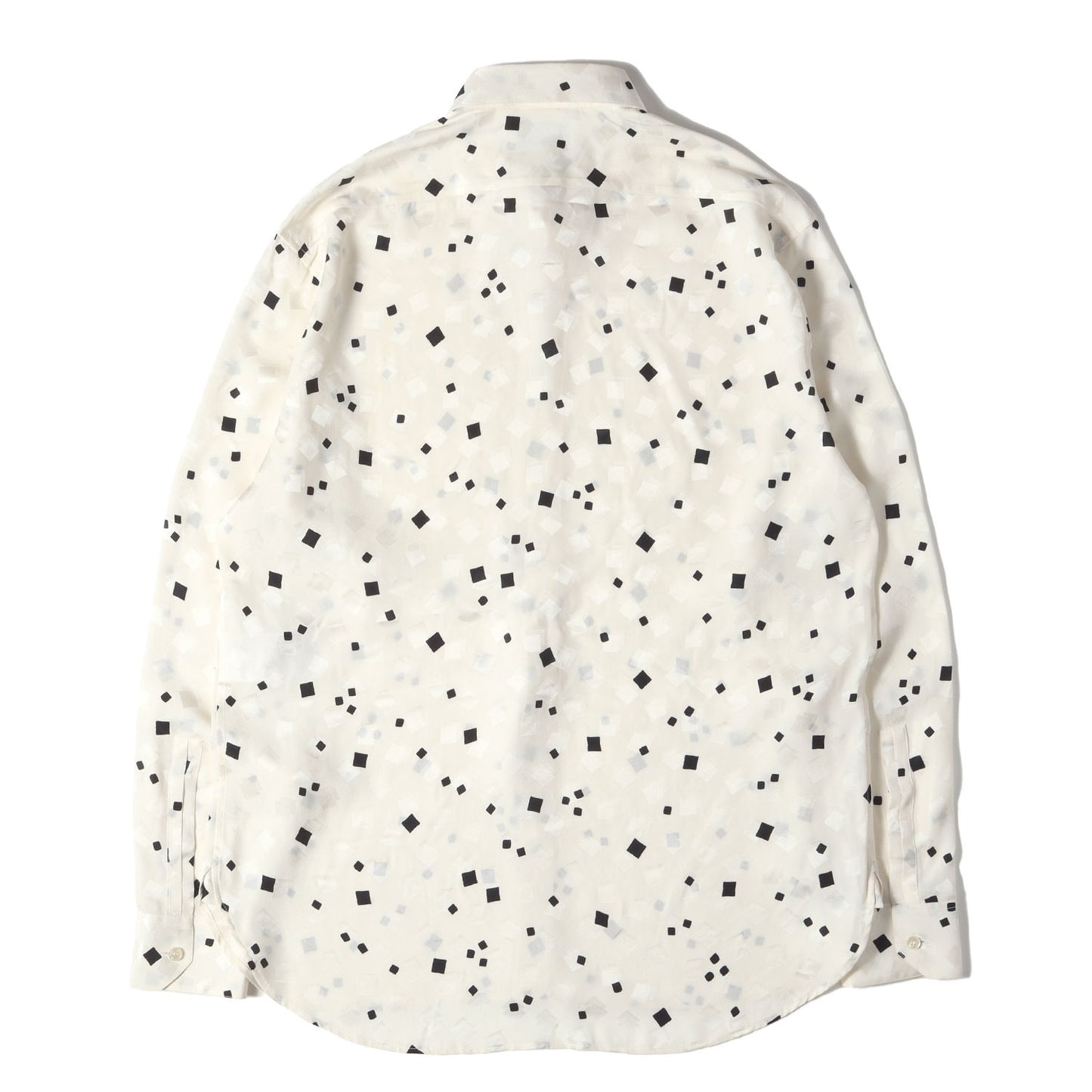 19SS スクエアパターン ロゴ シルクシャツ (564172)