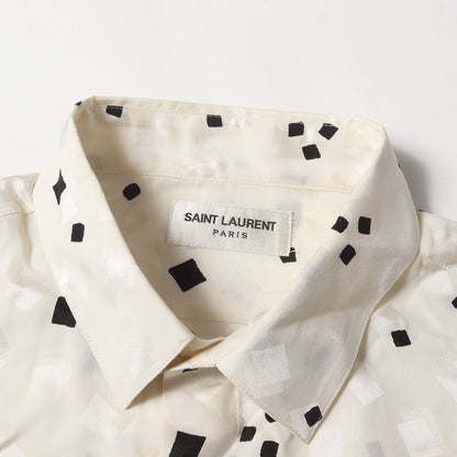 19SS スクエアパターン ロゴ シルクシャツ (564172)