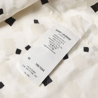 19SS スクエアパターン ロゴ シルクシャツ (564172)