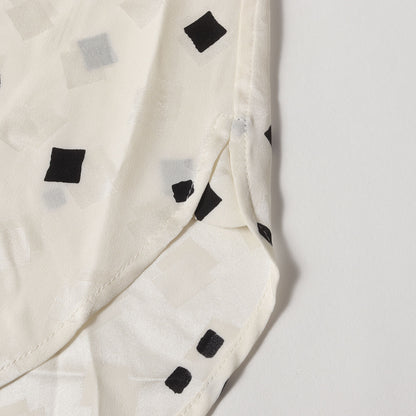 19SS スクエアパターン ロゴ シルクシャツ (564172)