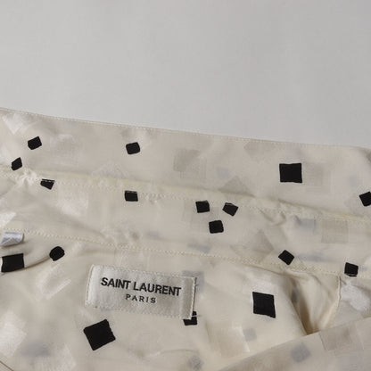 19SS スクエアパターン ロゴ シルクシャツ (564172)