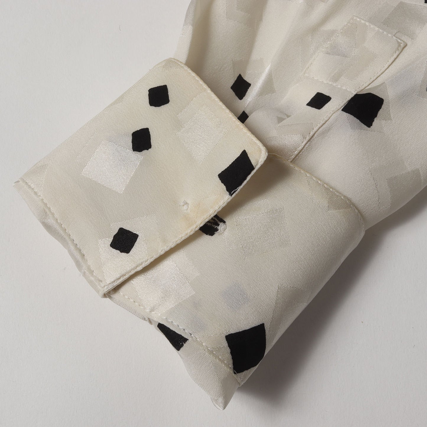 19SS スクエアパターン ロゴ シルクシャツ (564172)