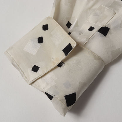 19SS スクエアパターン ロゴ シルクシャツ (564172)