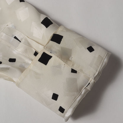 19SS スクエアパターン ロゴ シルクシャツ (564172)