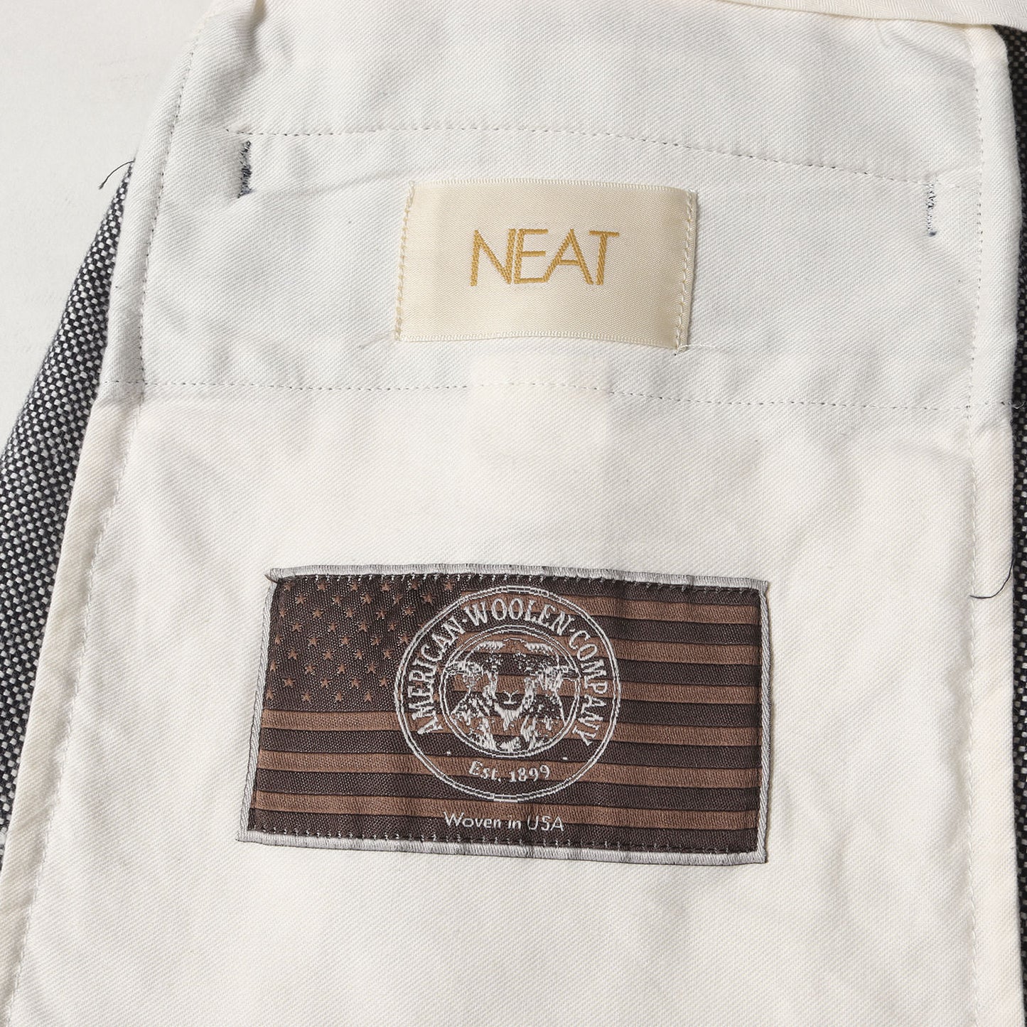 ×American Woolen Company 混紡ウール ツータック スラックスパンツ