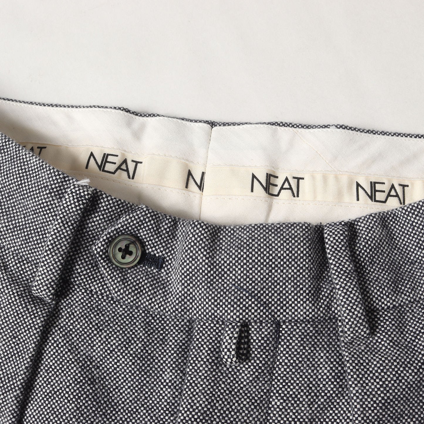 ×American Woolen Company 混紡ウール ツータック スラックスパンツ