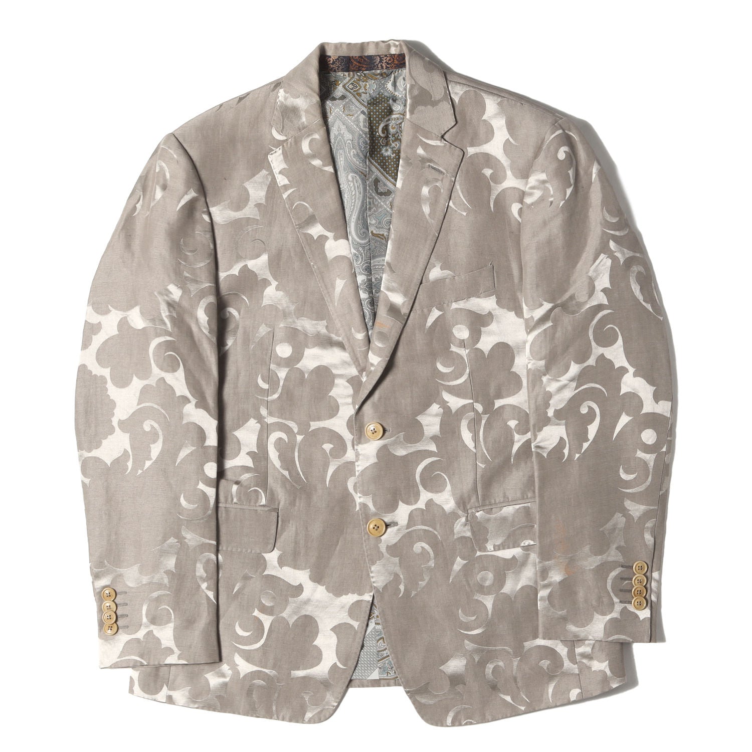 ETRO (エトロ) 裏地 ペイズリー柄 リネン/シルク スーツ