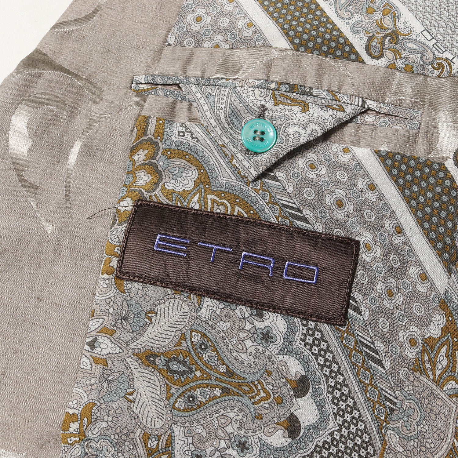 ETRO (エトロ) 裏地 ペイズリー柄 リネン/シルク スーツ
