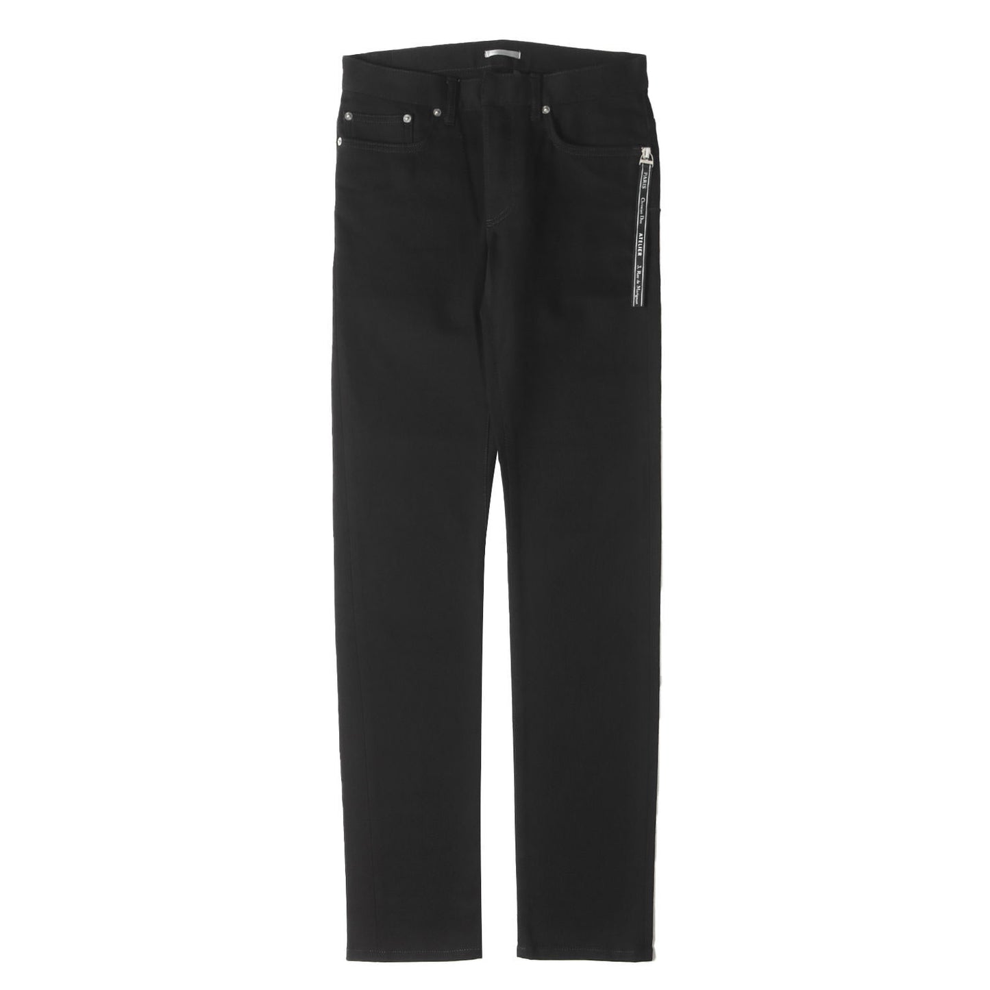 18AW クリス期 ATELIER SLIM17.5 ストラップ付 ストレッチ スリム デニムパンツ(833DS56A4209)