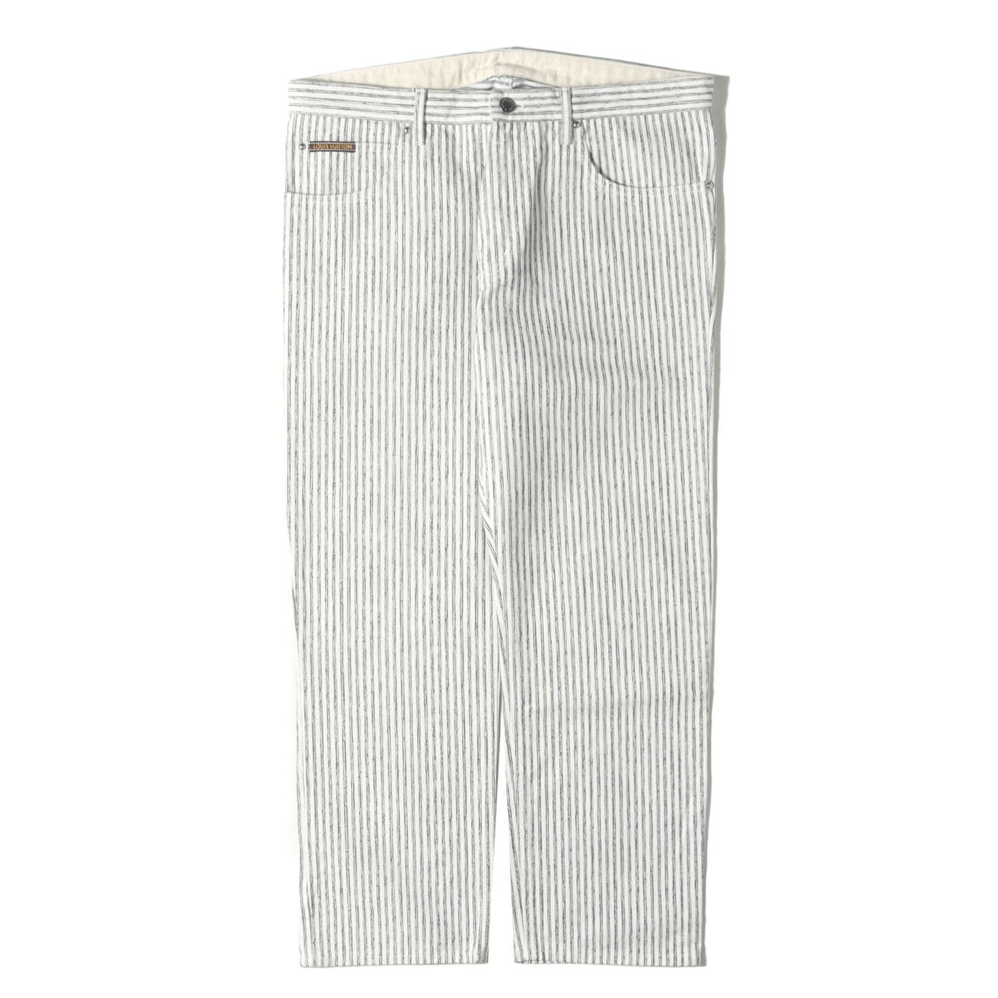 ガストンV ロゴ ワッペン ヒッコリー デニム パンツ (H7D07WB8Y)