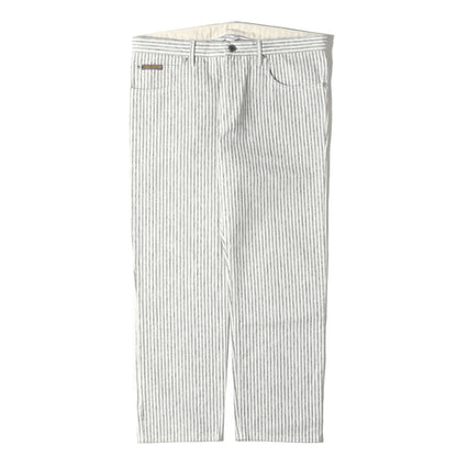 ガストンV ロゴ ワッペン ヒッコリー デニム パンツ (H7D07WB8Y)