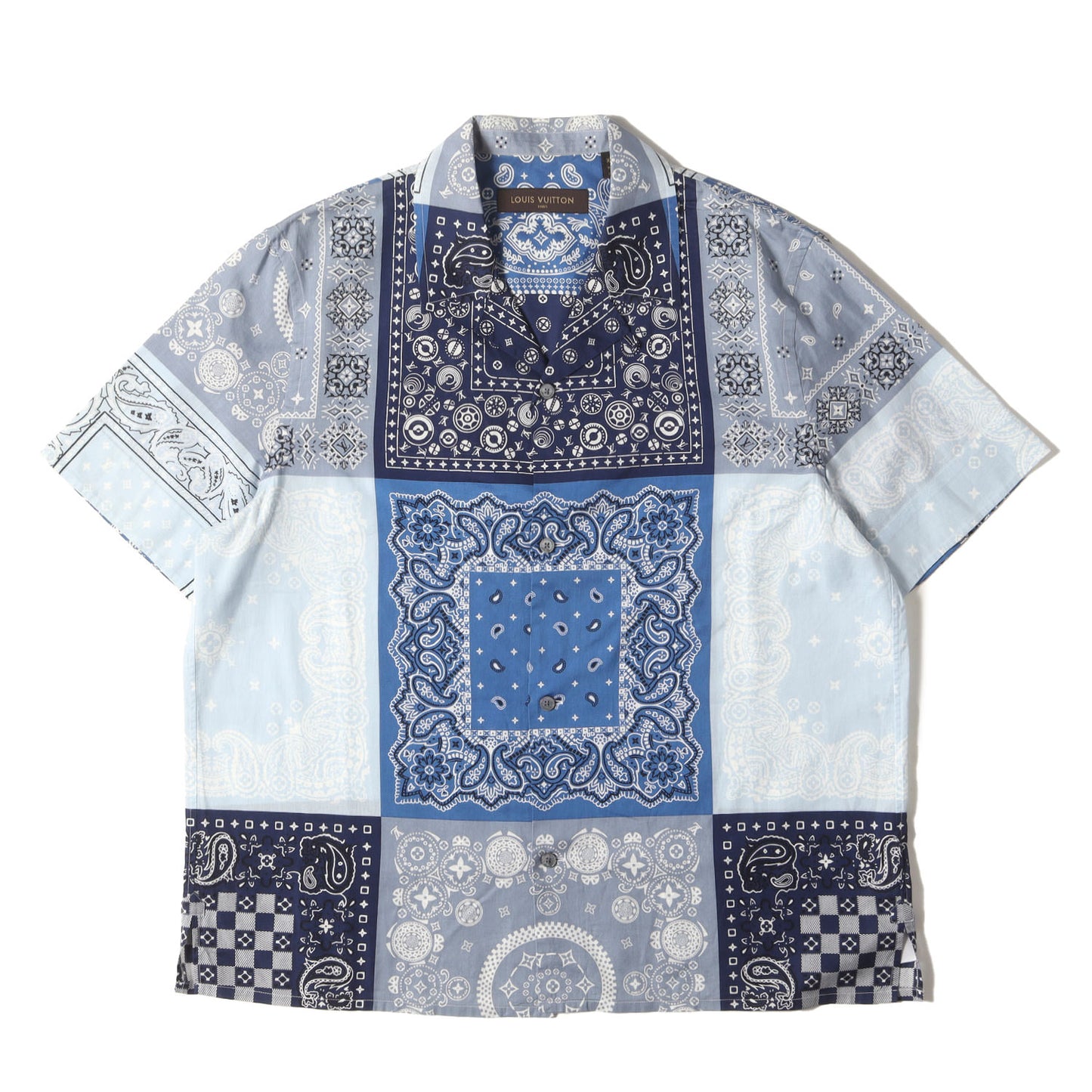 14SS ペイズリー モノグラム バンダナ オープンカラー 半袖 シャツ (RM141 H5SH80BYC)