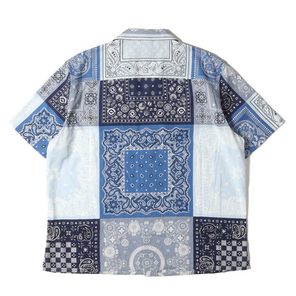 14SS ペイズリー モノグラム バンダナ オープンカラー 半袖 シャツ (RM141 H5SH80BYC)