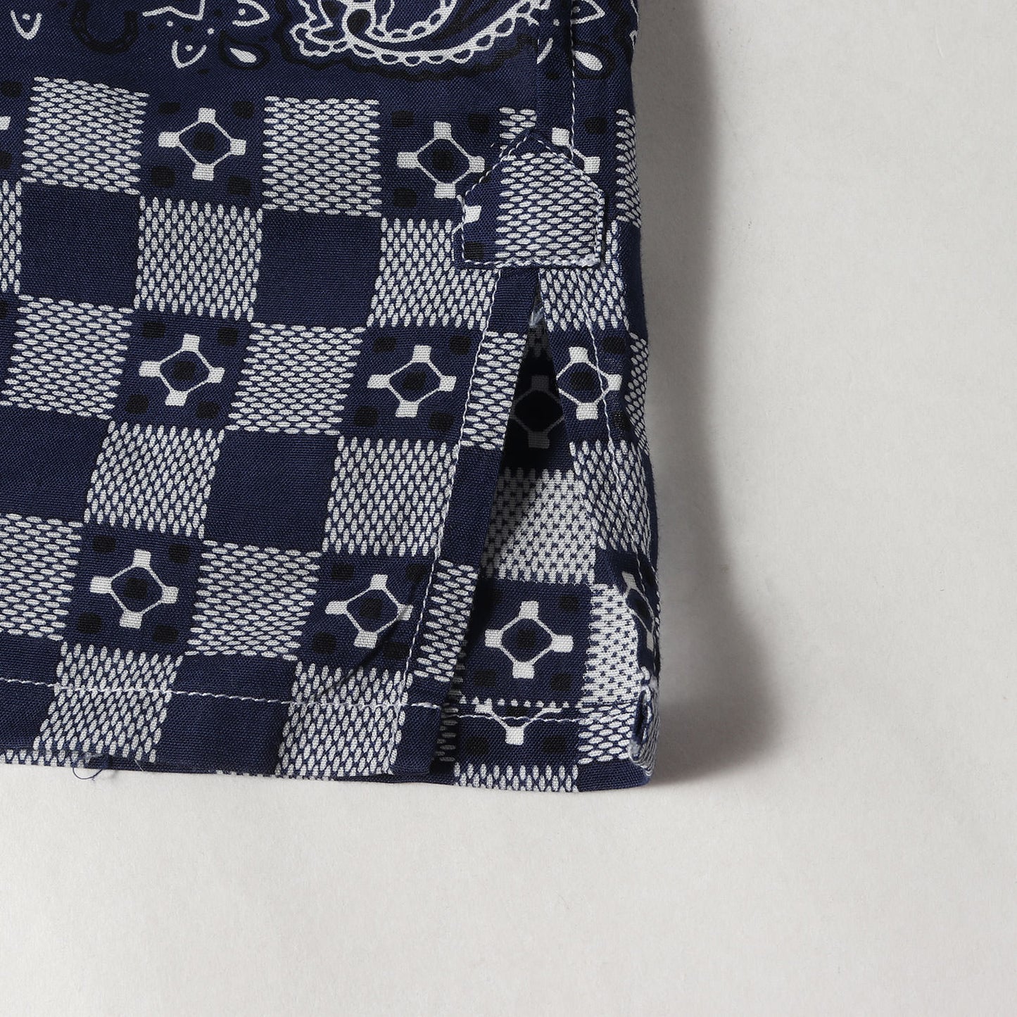 14SS ペイズリー モノグラム バンダナ オープンカラー 半袖 シャツ (RM141 H5SH80BYC)