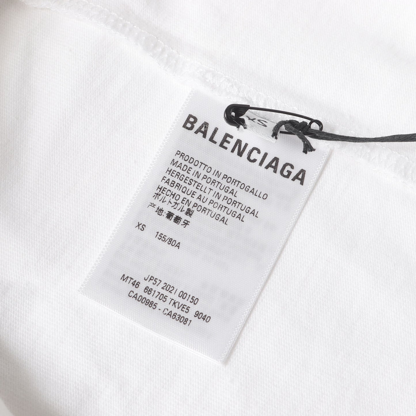 21AW バーコード ロゴプリント Tシャツ (661705)