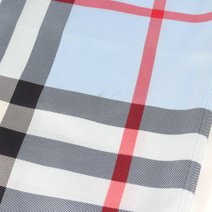 ブルー ノバチェック シルク ショートパンツ