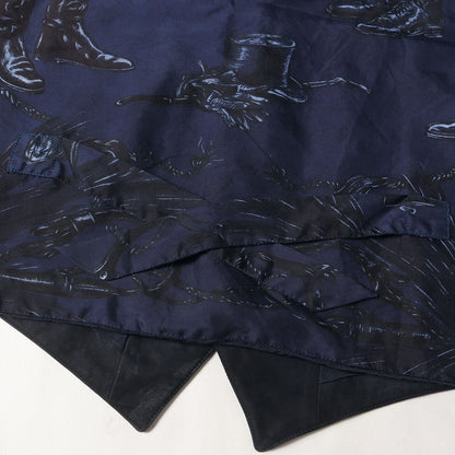 コーティング加工 ラムスキン スエード レザー ジレ ベスト A proposde bottes カレ / ヴィンテージ エルメス